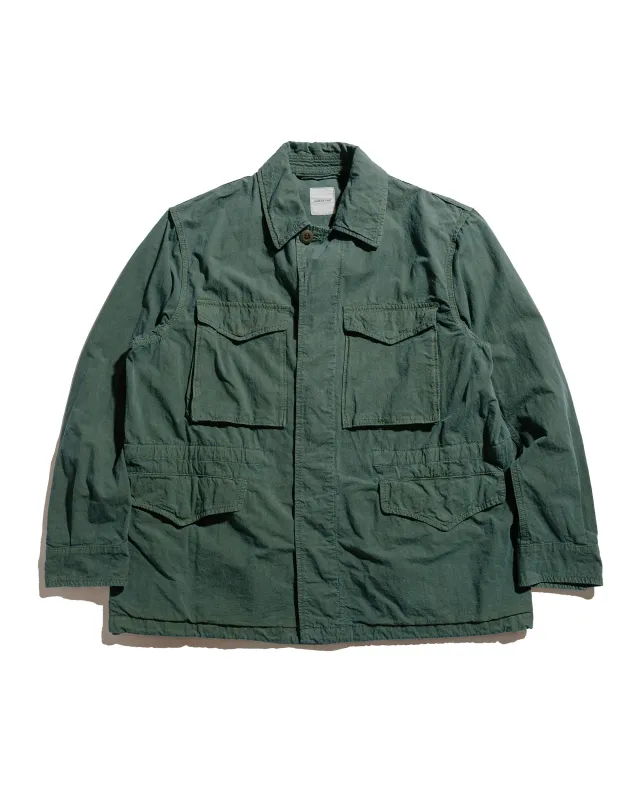 Sage de Cret High Density Cotton/Hemp M65 Style Jacket Olive sold by Lost & Found