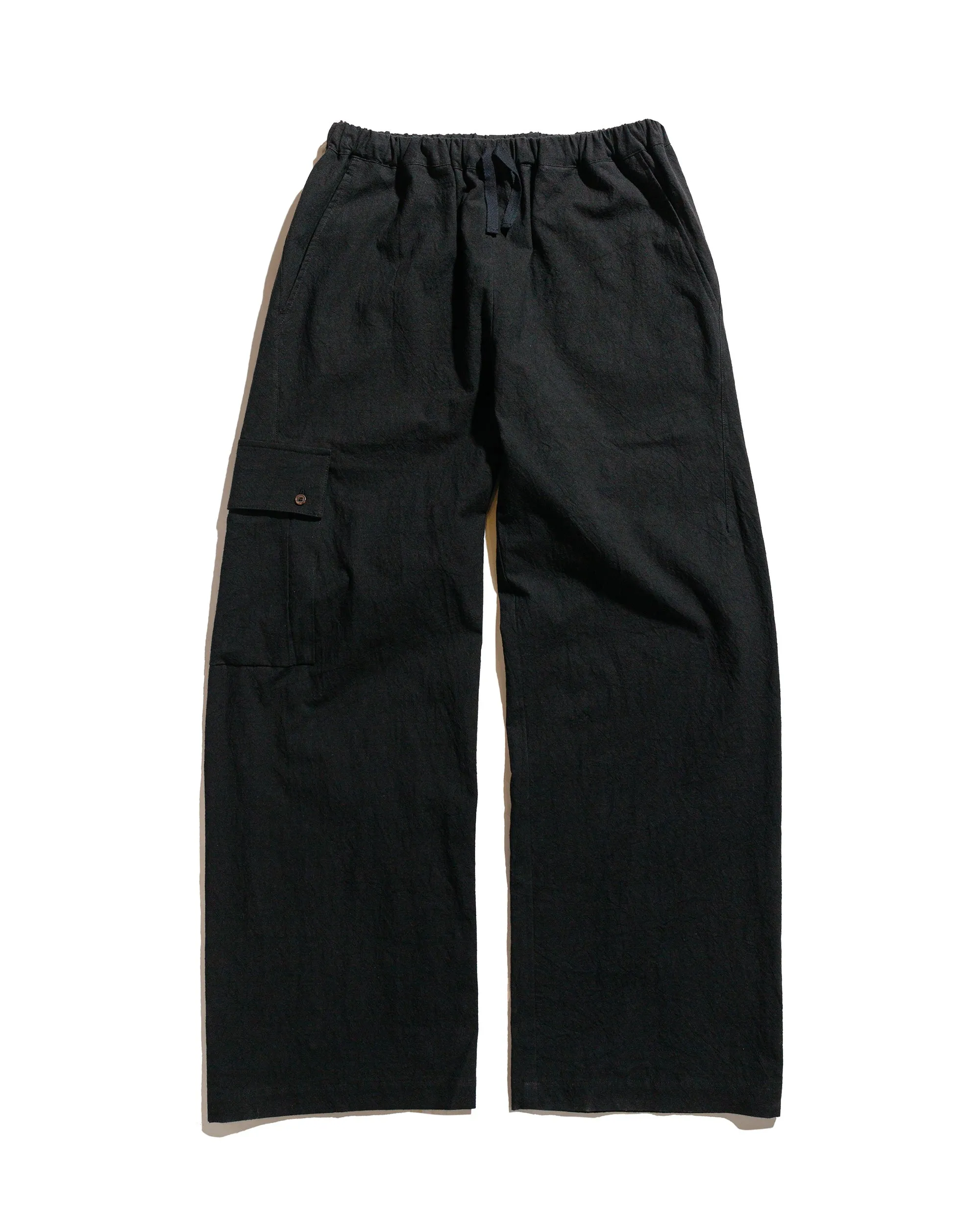 Wanze Easy Pant Cotton Hemp Black sold by Lost & Found