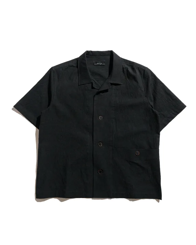 Wanze Uniform Shirt Cotton Hemp Black sold by Lost & Found
