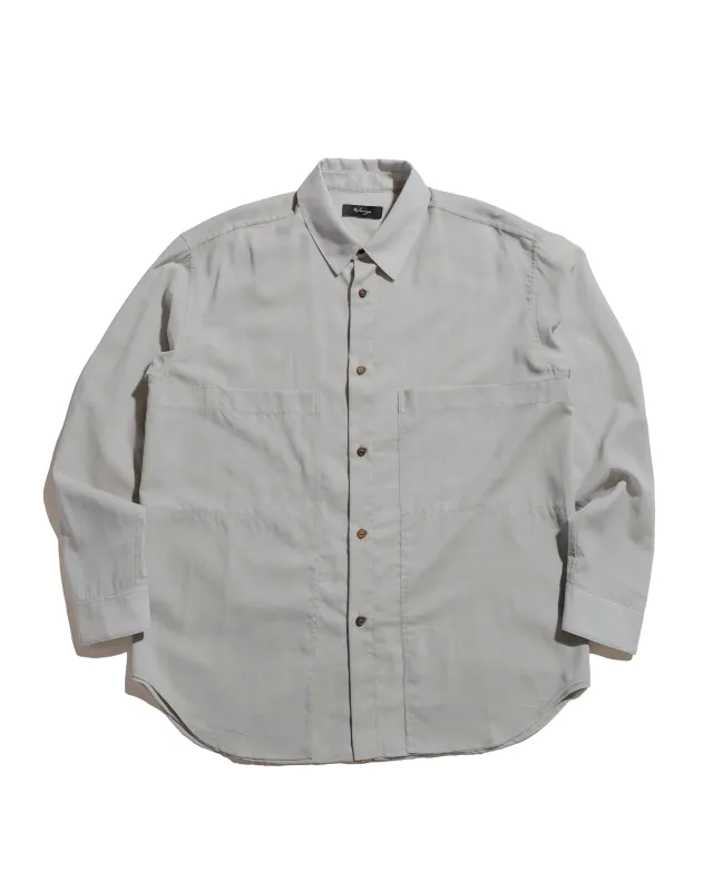 Wanze Layered Button Up Shirt Wool Voile Hazy Blue sold by Lost & Found