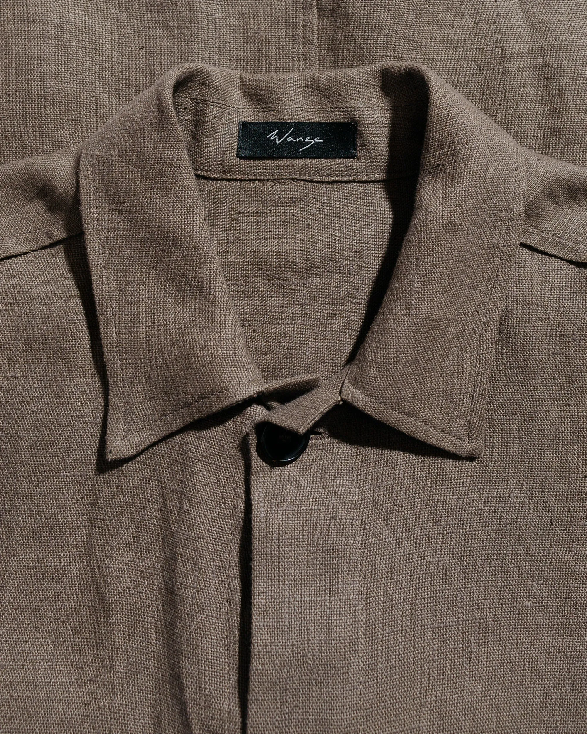 Wanze Button Up Blouson Natural Linen Taupe sold by Lost & Found product image thumbnail 4