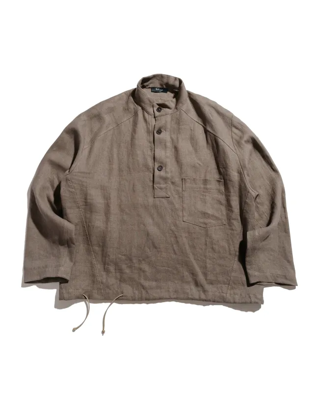 Wanze Work Smock Natural Linen Taupe sold by Lost & Found