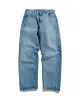 KAPTAIN SUNSHINE 5P Zipper Front Denim Pants Indigo Vintage Wash sold by Lost & Found