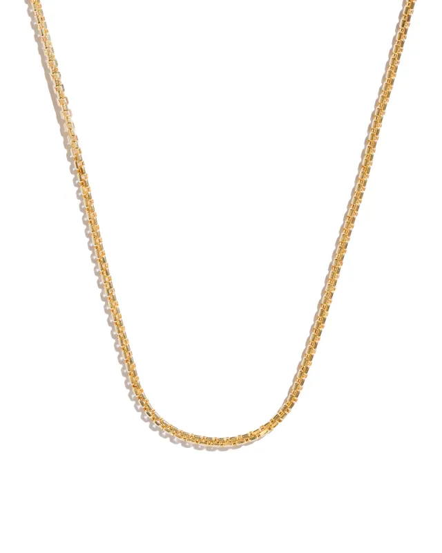 Lost & Found Box Link Necklace Gold 22" sold by Lost & Found