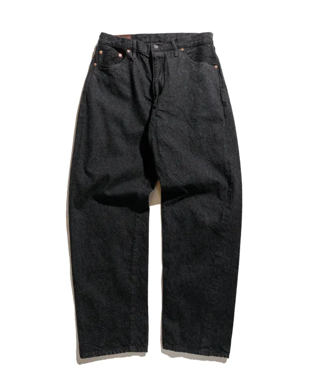 KAPTAIN SUNSHINE 5P Zipper Front Denim Pants Black One Wash sold by Lost & Found