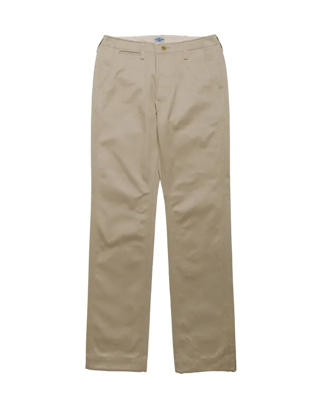 The Real McCoy's MP19010 Blue Seal Chino Trousers Beige sold by Lost & Found