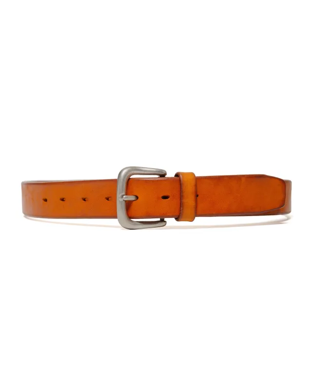 The Real McCoy’s MA17041 Joe McCoy Bend Leather Belt Brown sold by Lost & Found