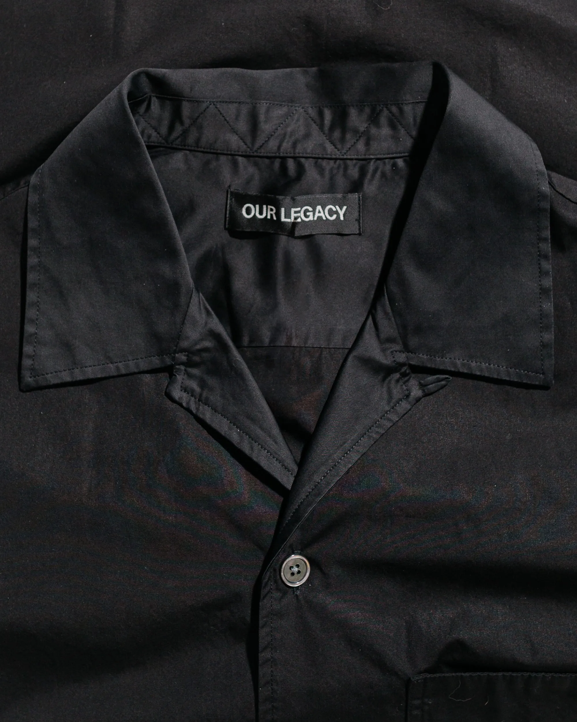 Our Legacy Heusen Shirt Shortsleeve Black All Day Poplin sold by Lost & Found product image thumbnail 5