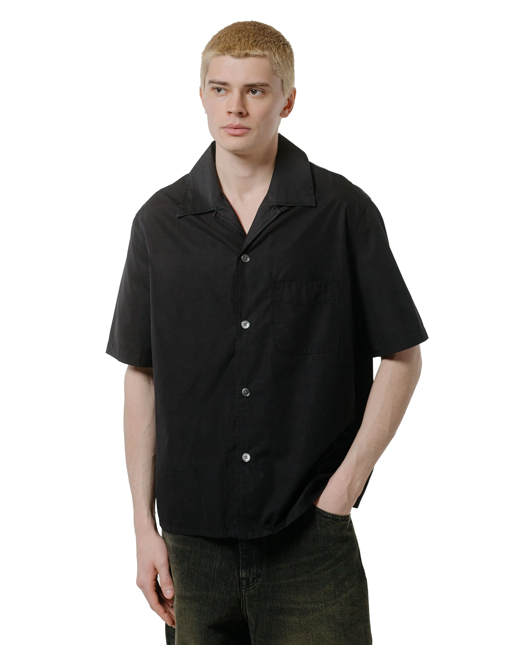 Our Legacy Heusen Shirt Shortsleeve Black All Day Poplin sold by Lost & Found product image thumbnail 2