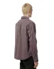 Our Legacy Funnel Shirt Charcoal Bordeaux Dense Poplin sold by Lost & Found