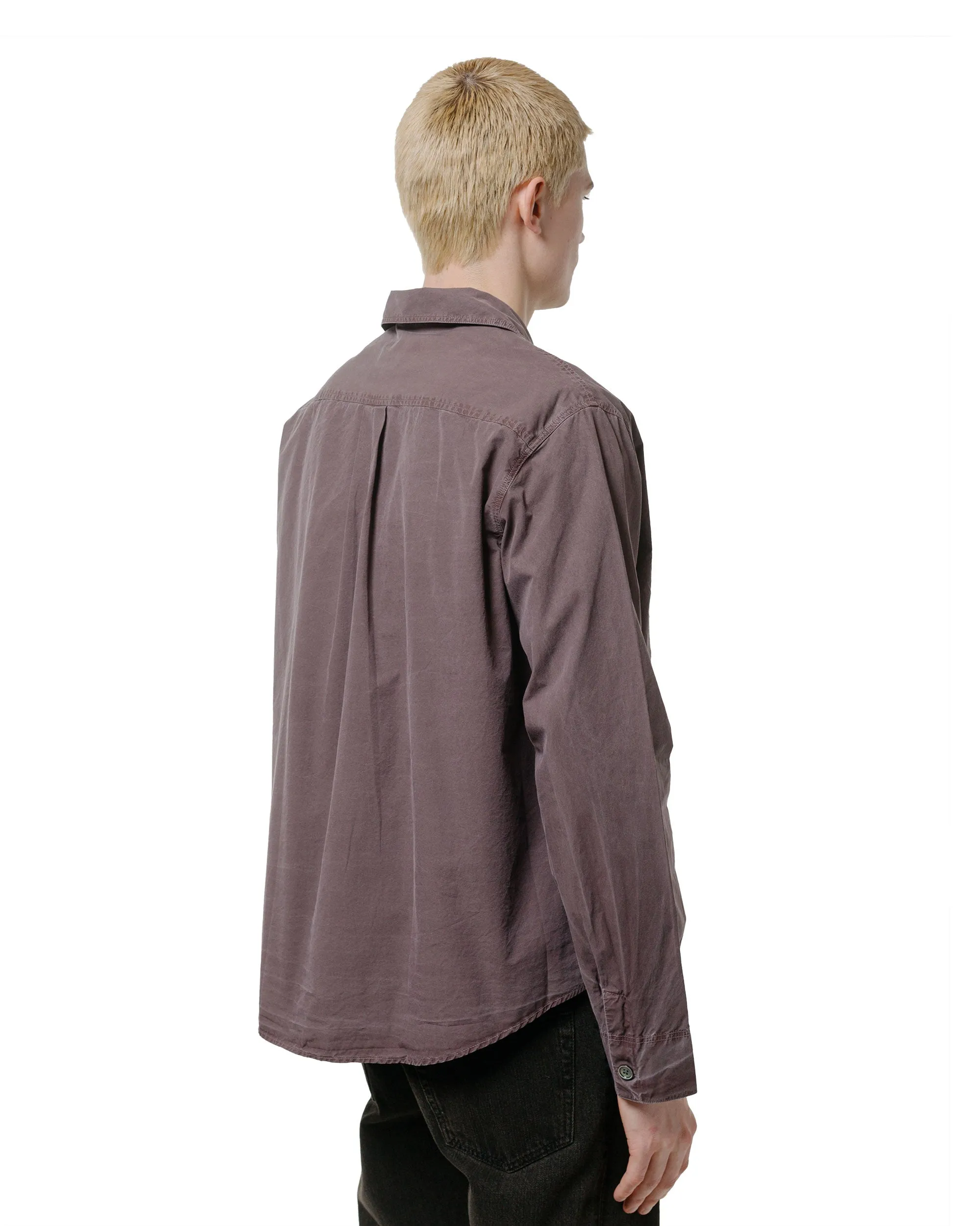 Our Legacy Funnel Shirt Charcoal Bordeaux Dense Poplin sold by Lost & Found product image thumbnail 3