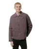 Our Legacy Funnel Shirt Charcoal Bordeaux Dense Poplin sold by Lost & Found