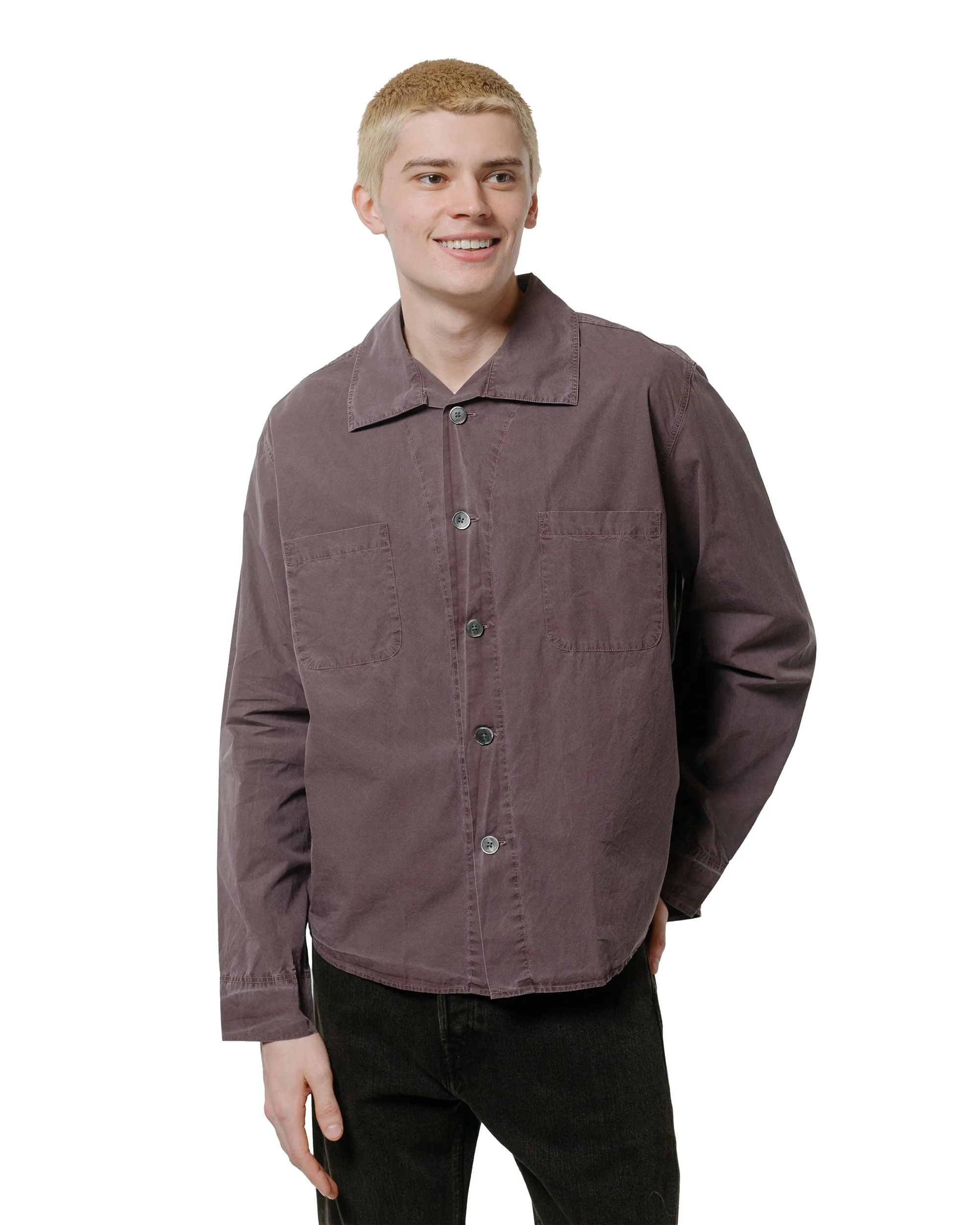 Our Legacy Funnel Shirt Charcoal Bordeaux Dense Poplin sold by Lost & Found product image thumbnail 2