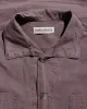Our Legacy Funnel Shirt Charcoal Bordeaux Dense Poplin sold by Lost & Found