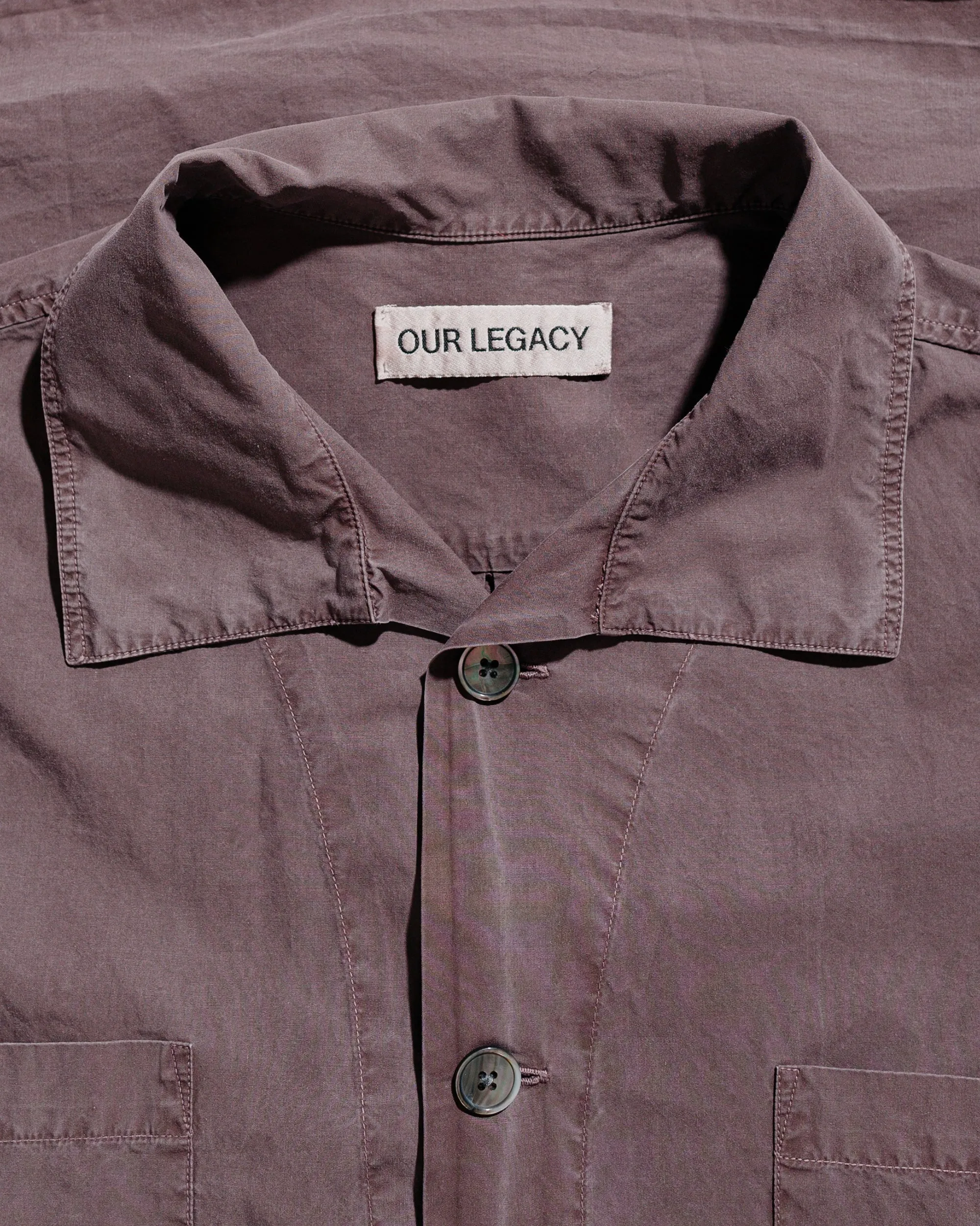 Our Legacy Funnel Shirt Charcoal Bordeaux Dense Poplin sold by Lost & Found product image thumbnail 5