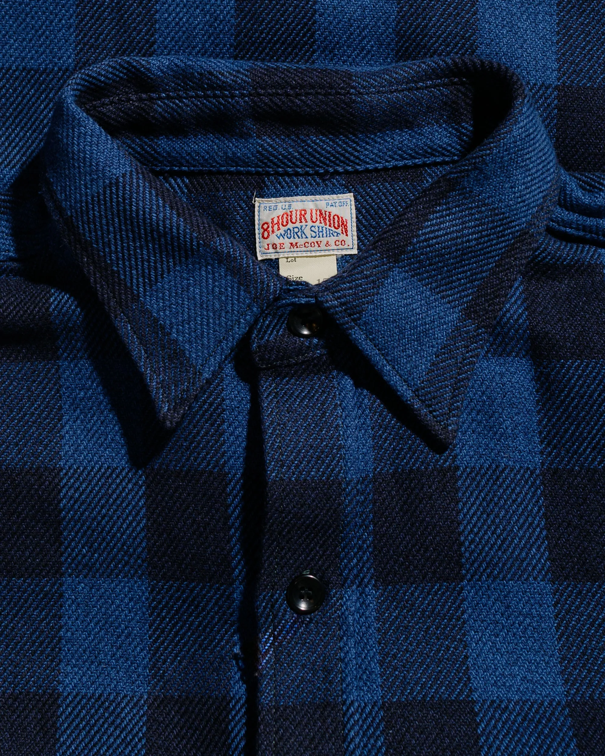 The Real McCoy's MS24102 8HU Twisted-Yarn Buffalo Check Flannel Shirt Blue/Black sold by Lost & Found product image thumbnail 5