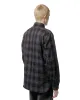 The Real McCoy's MS24102 8HU Twisted-Yarn Buffalo Check Flannel Shirt Black/Charcoal sold by Lost & Found