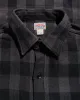 The Real McCoy's MS24102 8HU Twisted-Yarn Buffalo Check Flannel Shirt Black/Charcoal sold by Lost & Found