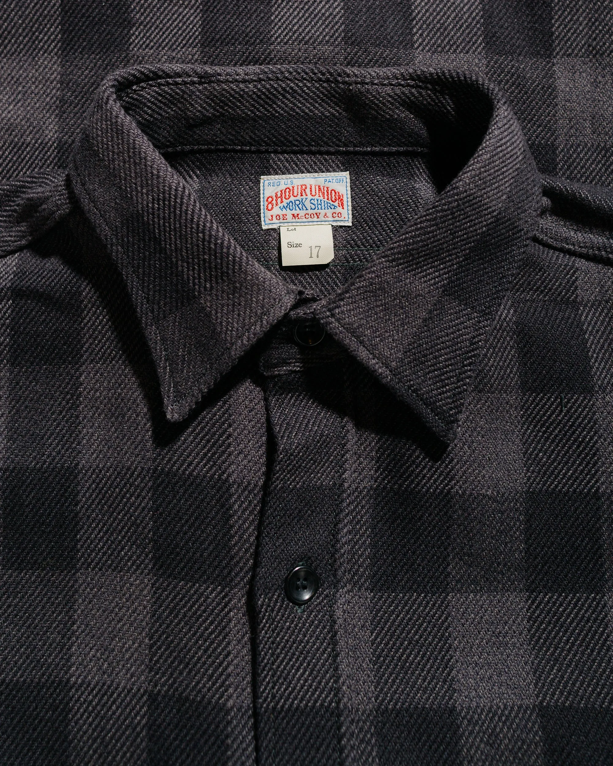 The Real McCoy's MS24102 8HU Twisted-Yarn Buffalo Check Flannel Shirt Black/Charcoal sold by Lost & Found product image thumbnail 5