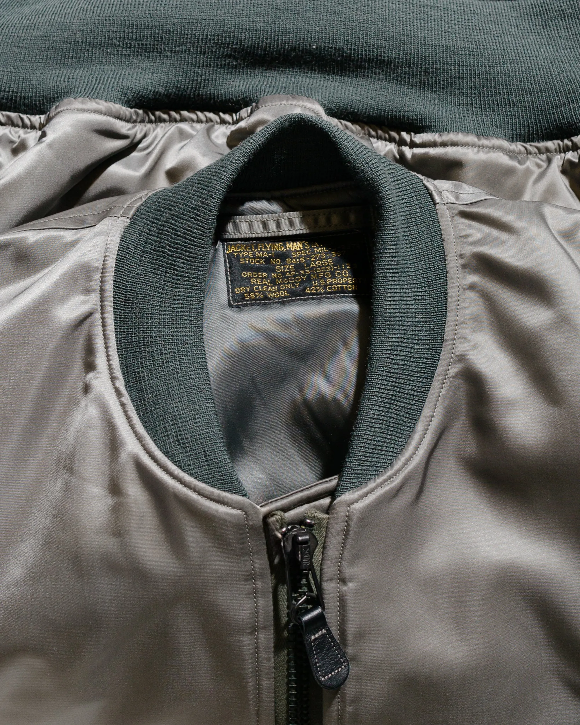 The Real McCoy's MJ24102 Type MA-1 Real McCoy Mfg. Co. / J-8279 Silver Gray sold by Lost & Found product image thumbnail 5