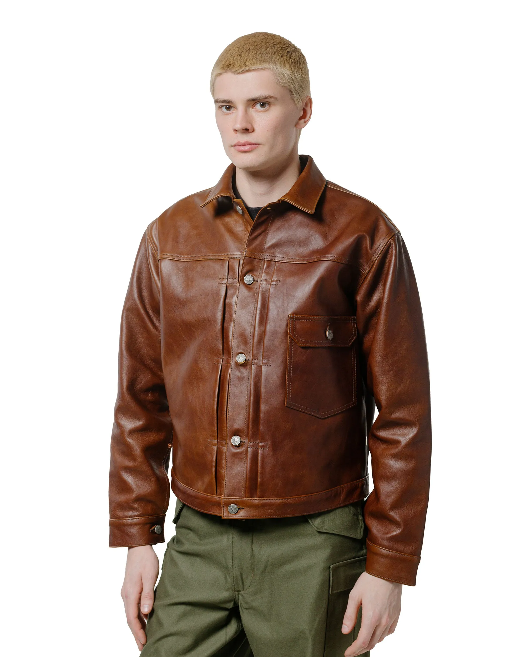 The Real McCoy's MJ23013 Type I Leather Jacket Brown sold by Lost & Found product image thumbnail 2