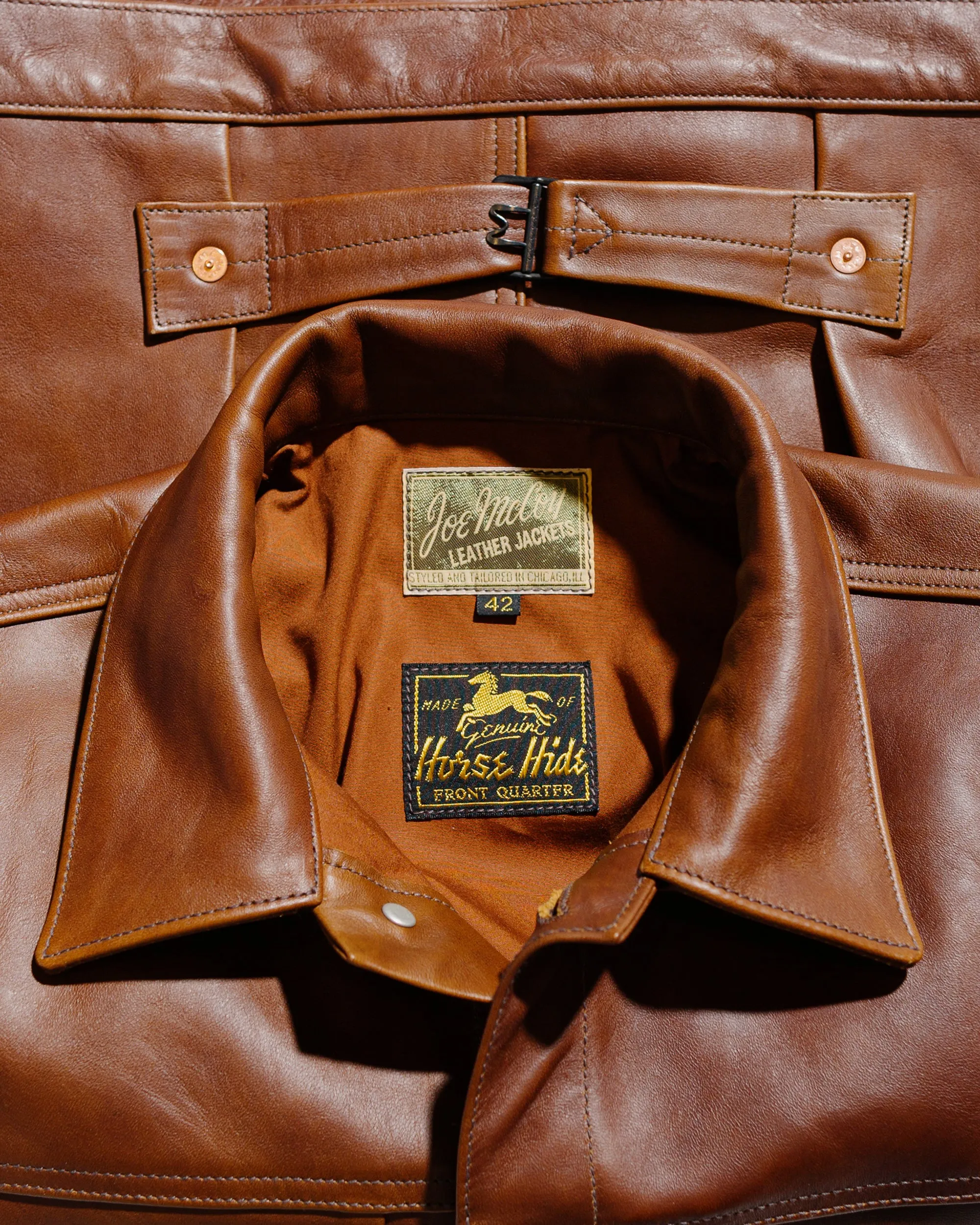The Real McCoy's MJ23013 Type I Leather Jacket Brown sold by Lost & Found product image thumbnail 5