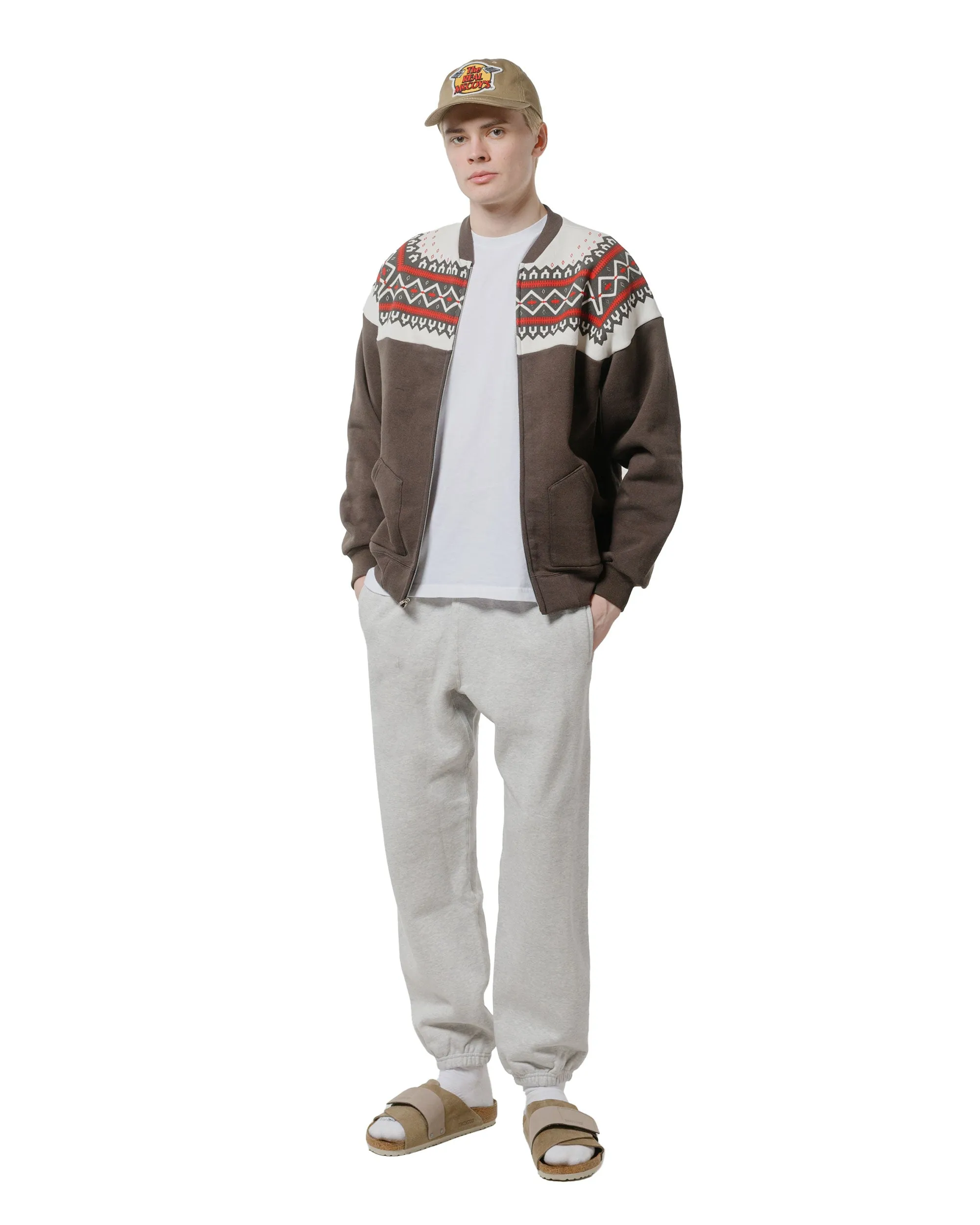 The Real McCoy's MC24116 10 Oz. Loopwheel Sweat Pants Snow Gray sold by Lost & Found product image thumbnail 4