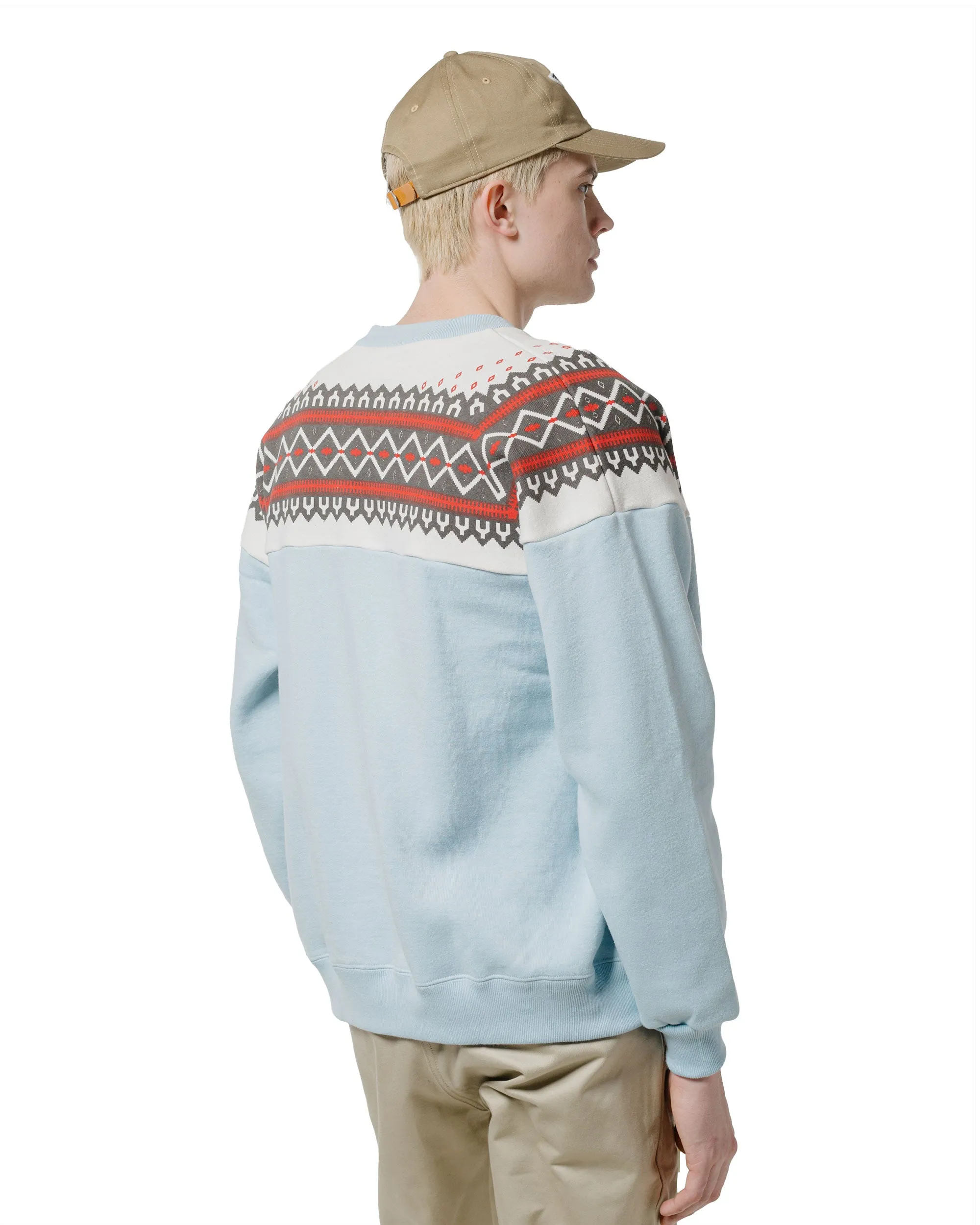 The Real McCoy’s MC24112 Printed Snow Pattern F/Z Sweatshirt Saxe sold by Lost & Found product image thumbnail 3