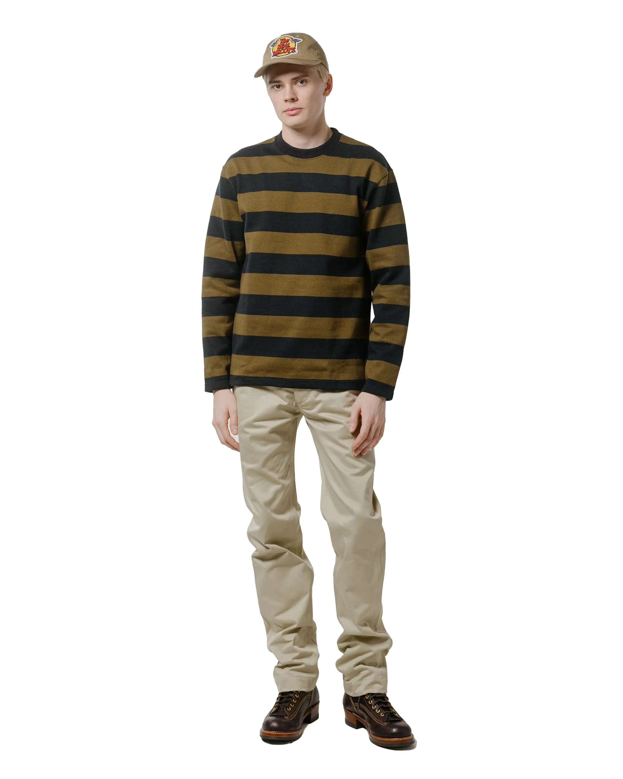 The Real McCoy's BC24101 Buco Stripe Racing Jersey Black/Olive sold by Lost & Found product image thumbnail 4