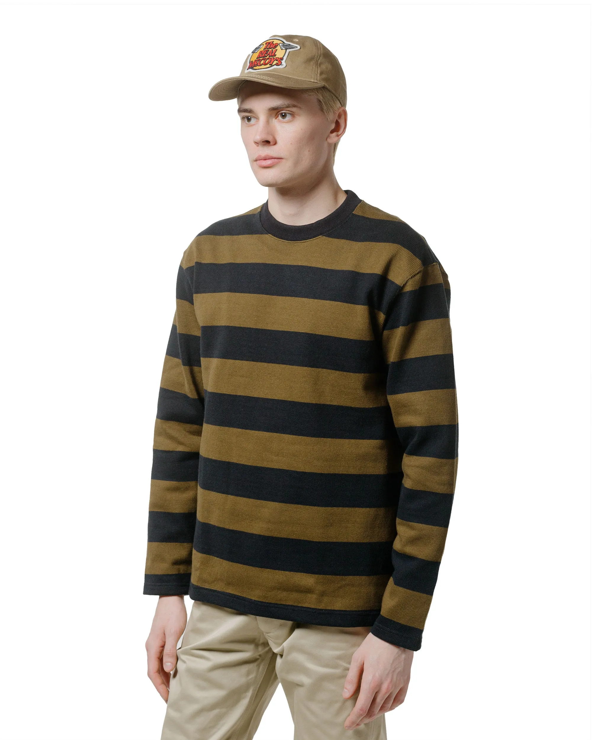 The Real McCoy's BC24101 Buco Stripe Racing Jersey Black/Olive sold by Lost & Found product image thumbnail 2