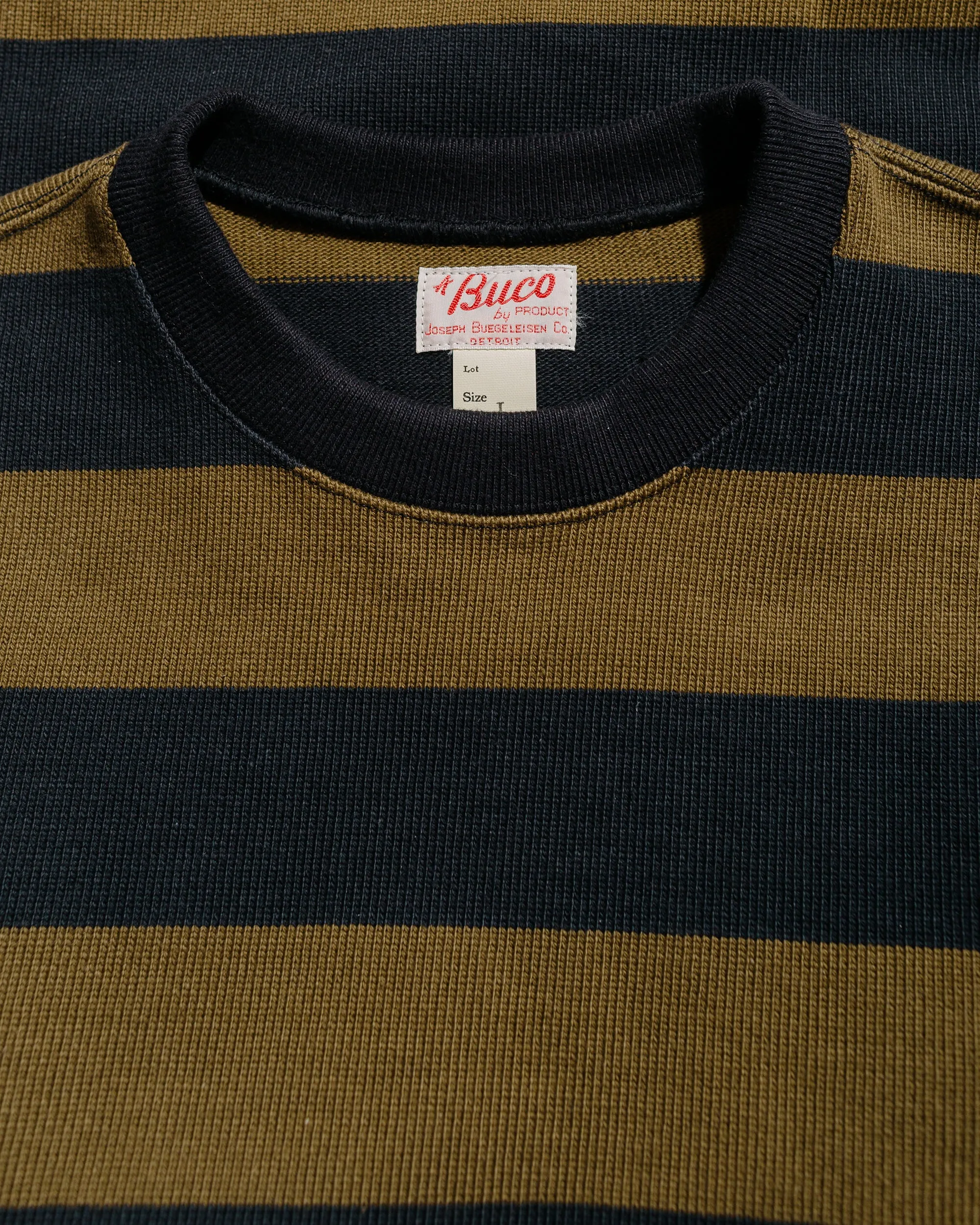 The Real McCoy's BC24101 Buco Stripe Racing Jersey Black/Olive sold by Lost & Found product image thumbnail 5