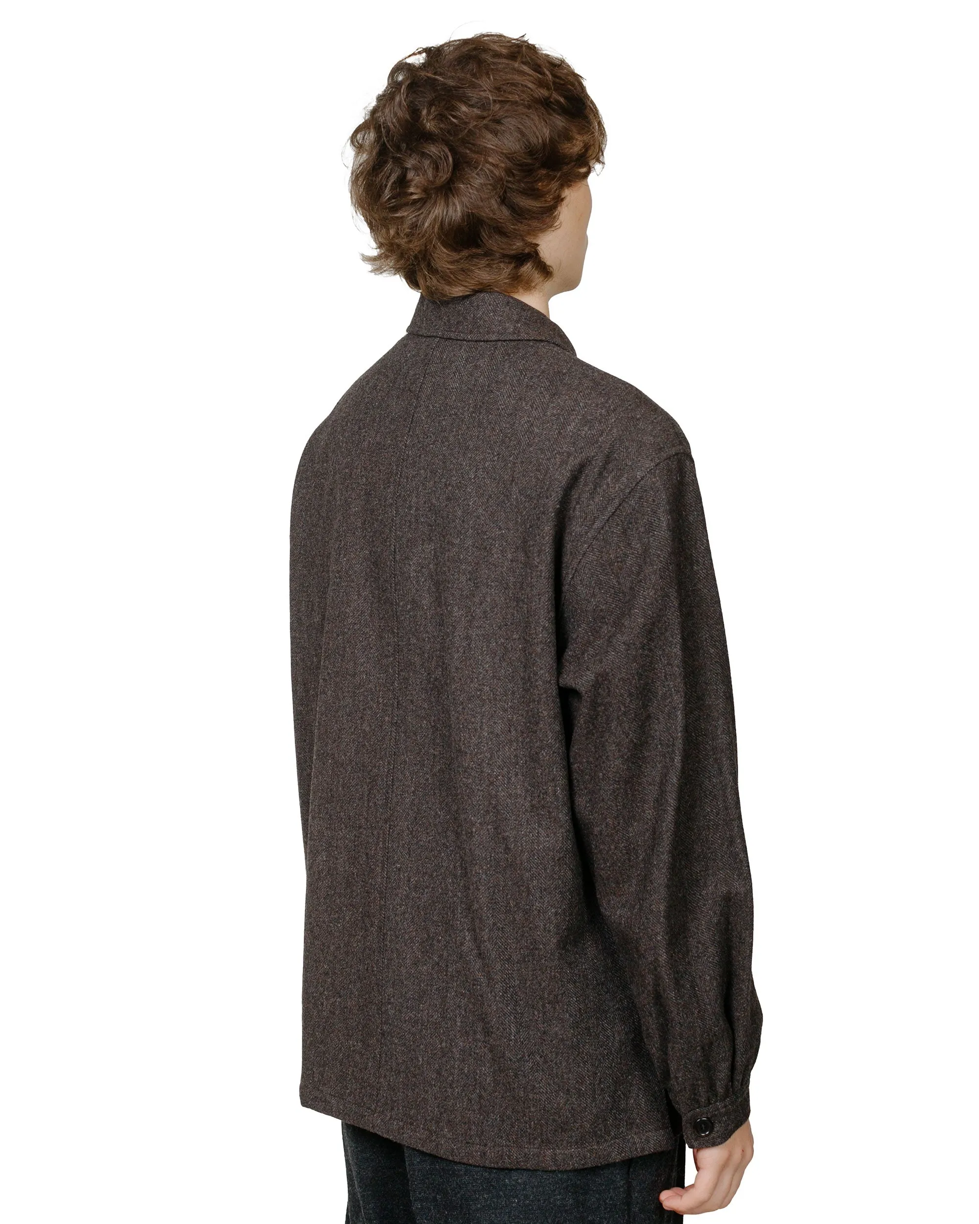 Amomento Wool Shirt Dark Brown sold by Lost & Found product image thumbnail 3