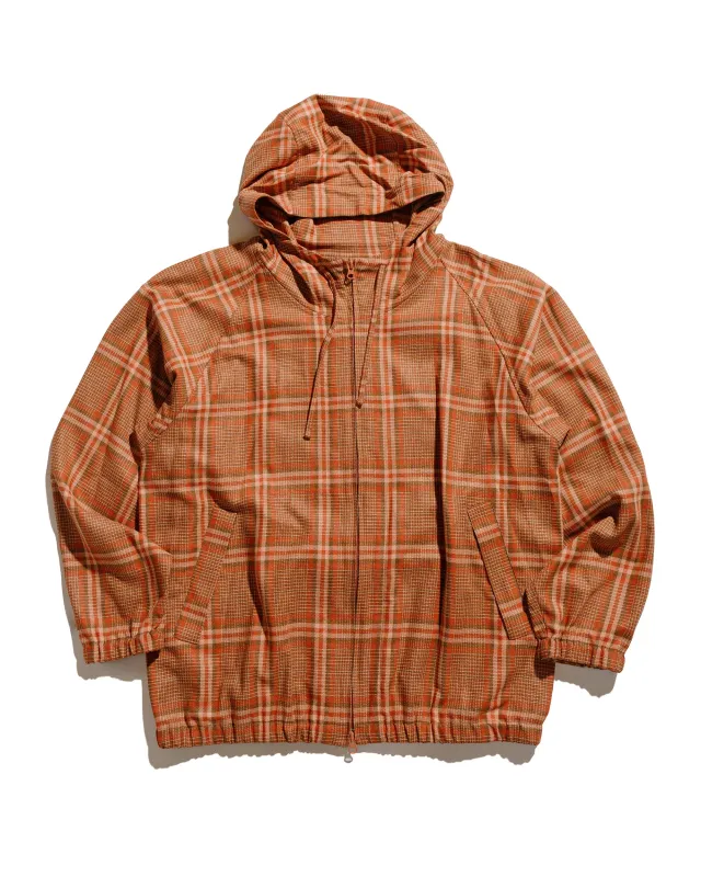 ts(s) Raglan Sleeve Zip Front Parka Big Plaid Viscose/Polyester Cloth Red sold by Lost & Found
