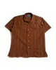 Gitman Vintage Bros. Brown Dobby Stripe Camp Shirt sold by Lost & Found