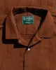 Gitman Vintage Bros. Brown Dobby Stripe Camp Shirt sold by Lost & Found