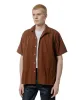 Gitman Vintage Bros. Brown Dobby Stripe Camp Shirt sold by Lost & Found