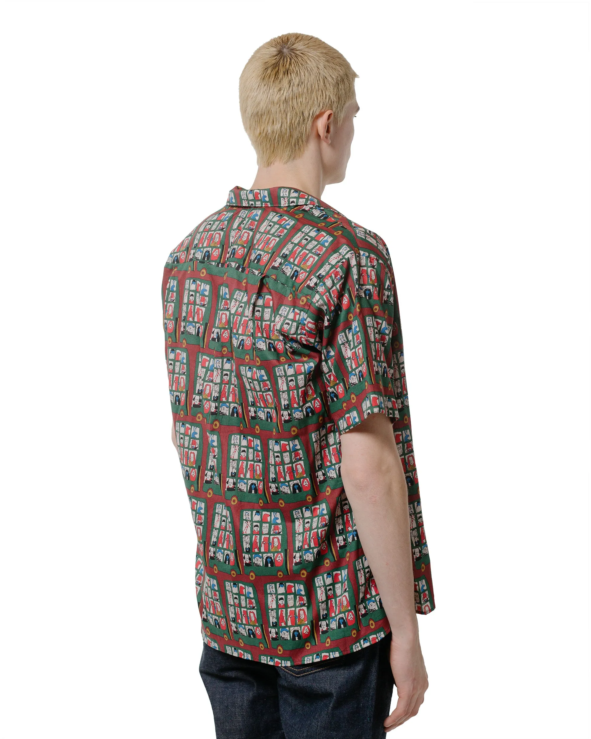 Gitman Vintage Bros. Green Git On The Bus, Gus Camp Shirt sold by Lost & Found product image thumbnail 3