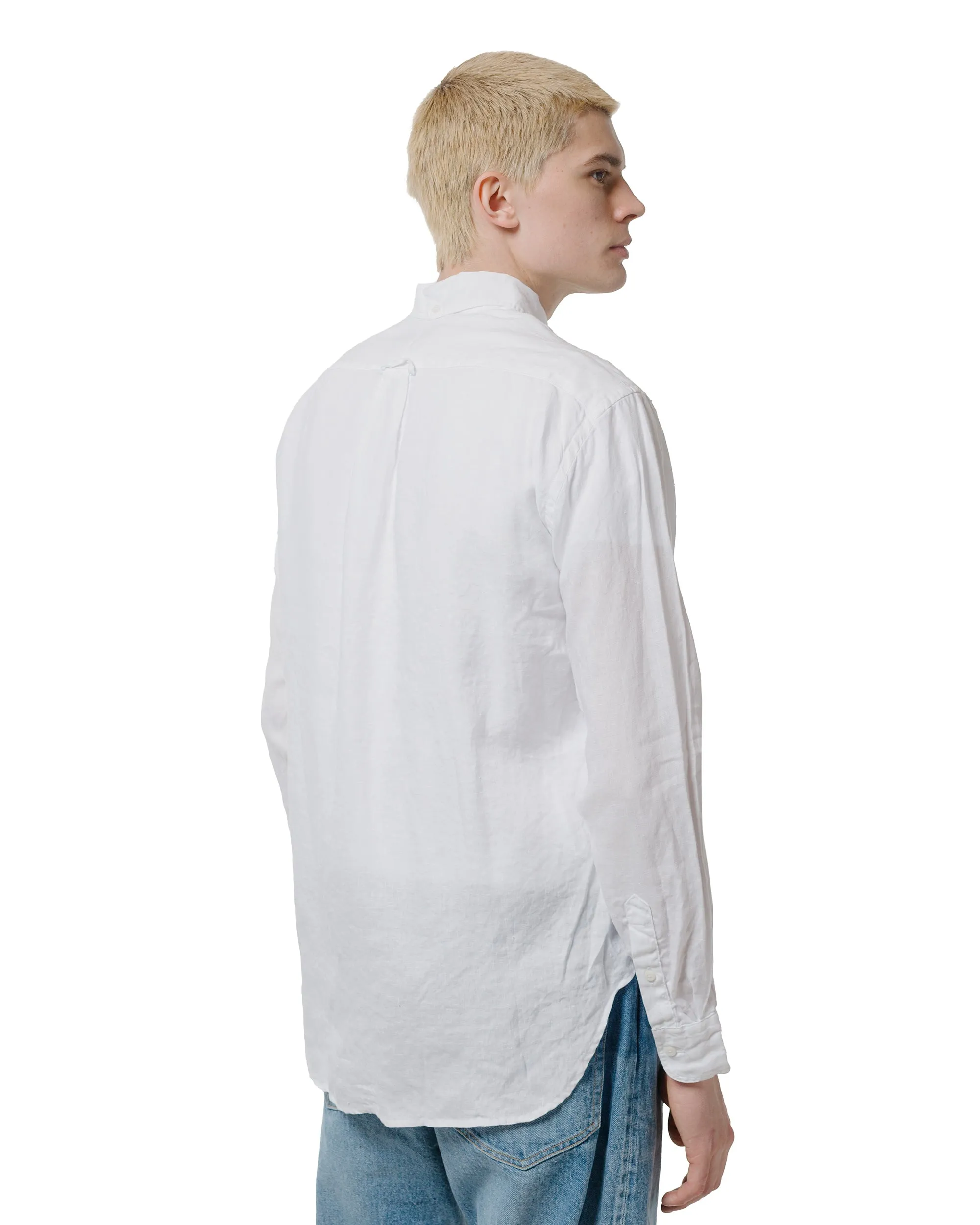 Gitman Vintage Bros. White Linen Long Sleeve Shirt sold by Lost & Found product image thumbnail 3