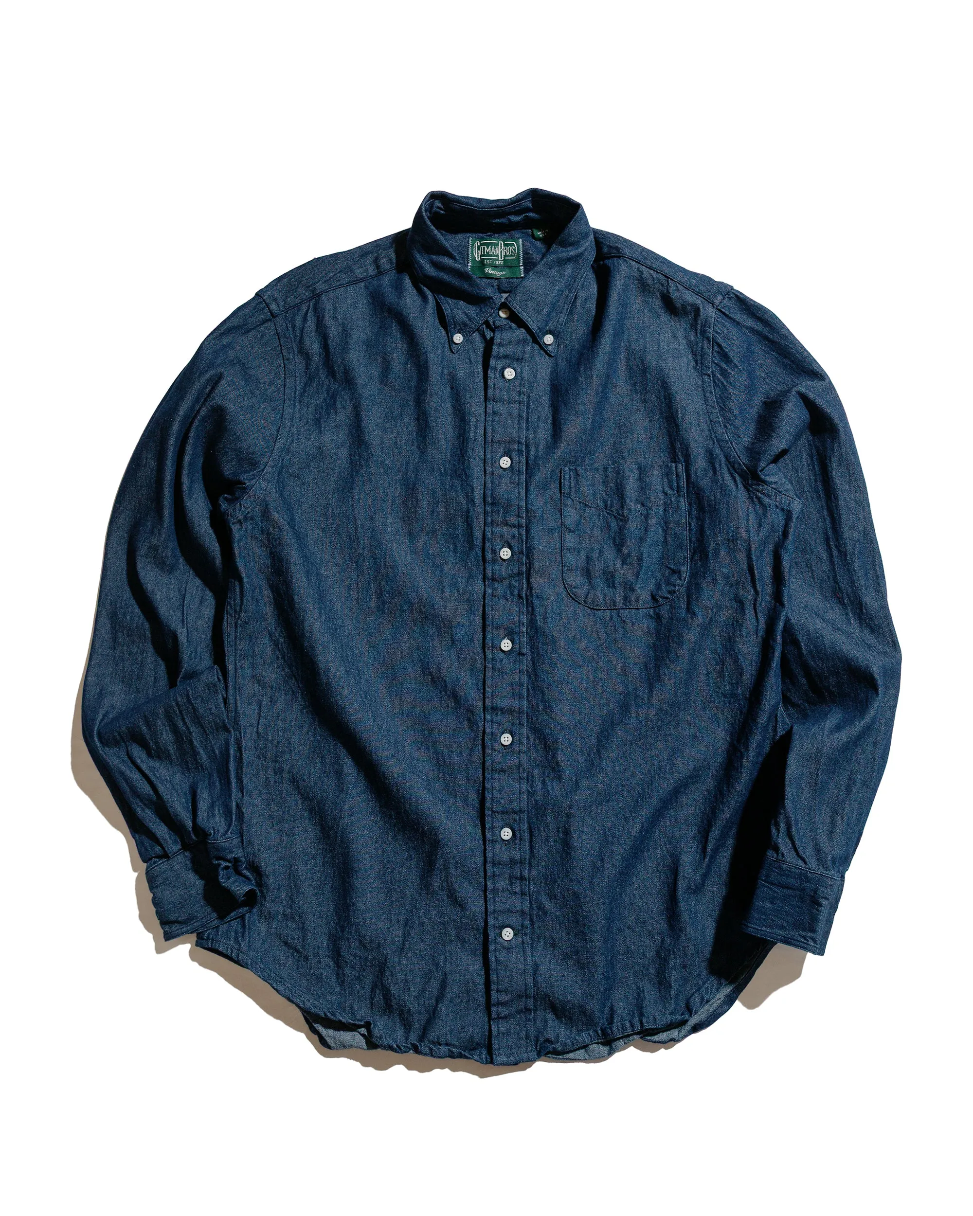 Gitman Vintage Bros. Summerweight Indigo Denim Shirt sold by Lost & Found