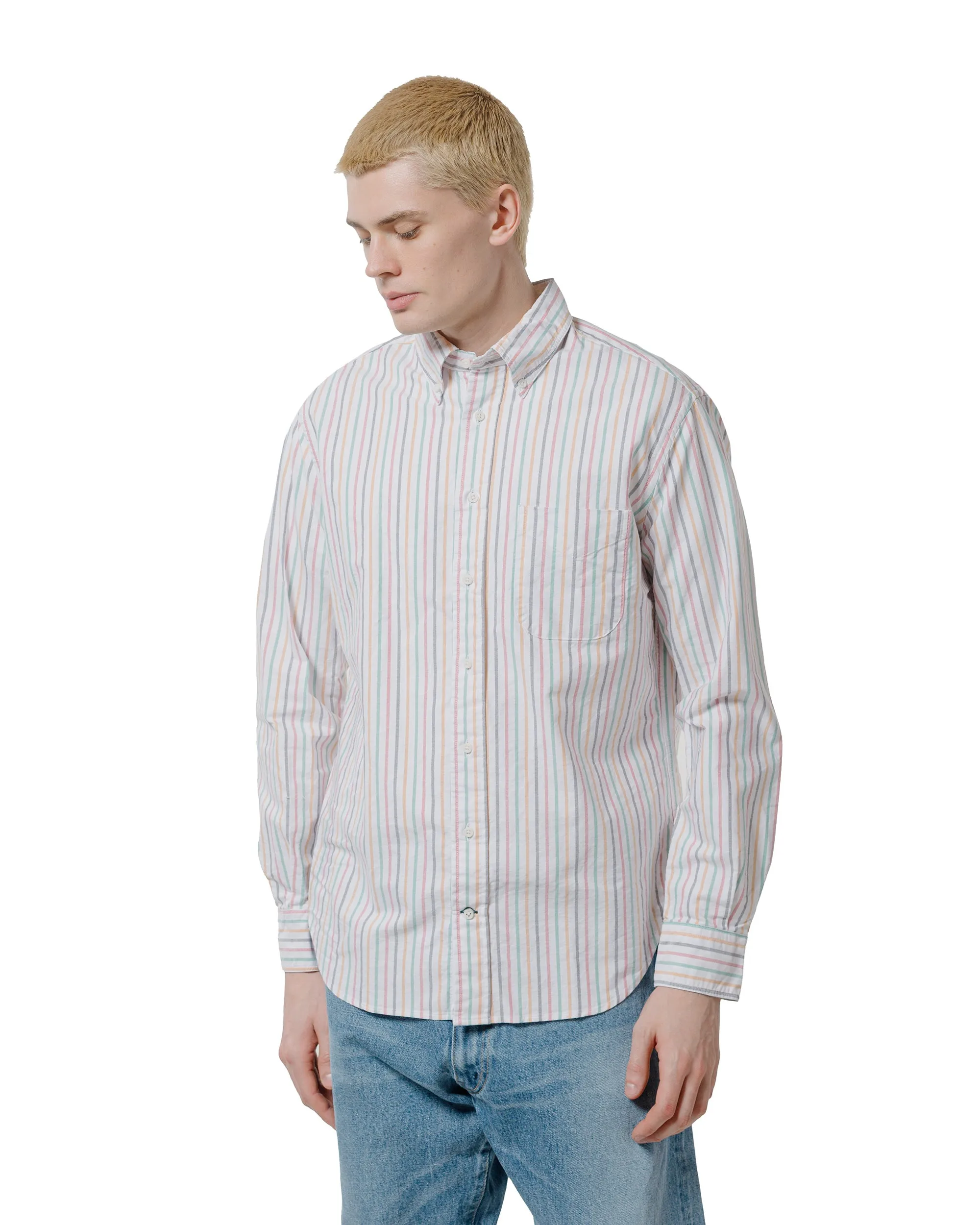 Gitman Vintage Bros. Rasta Stripe Oxford Long Sleeve sold by Lost & Found product image thumbnail 2
