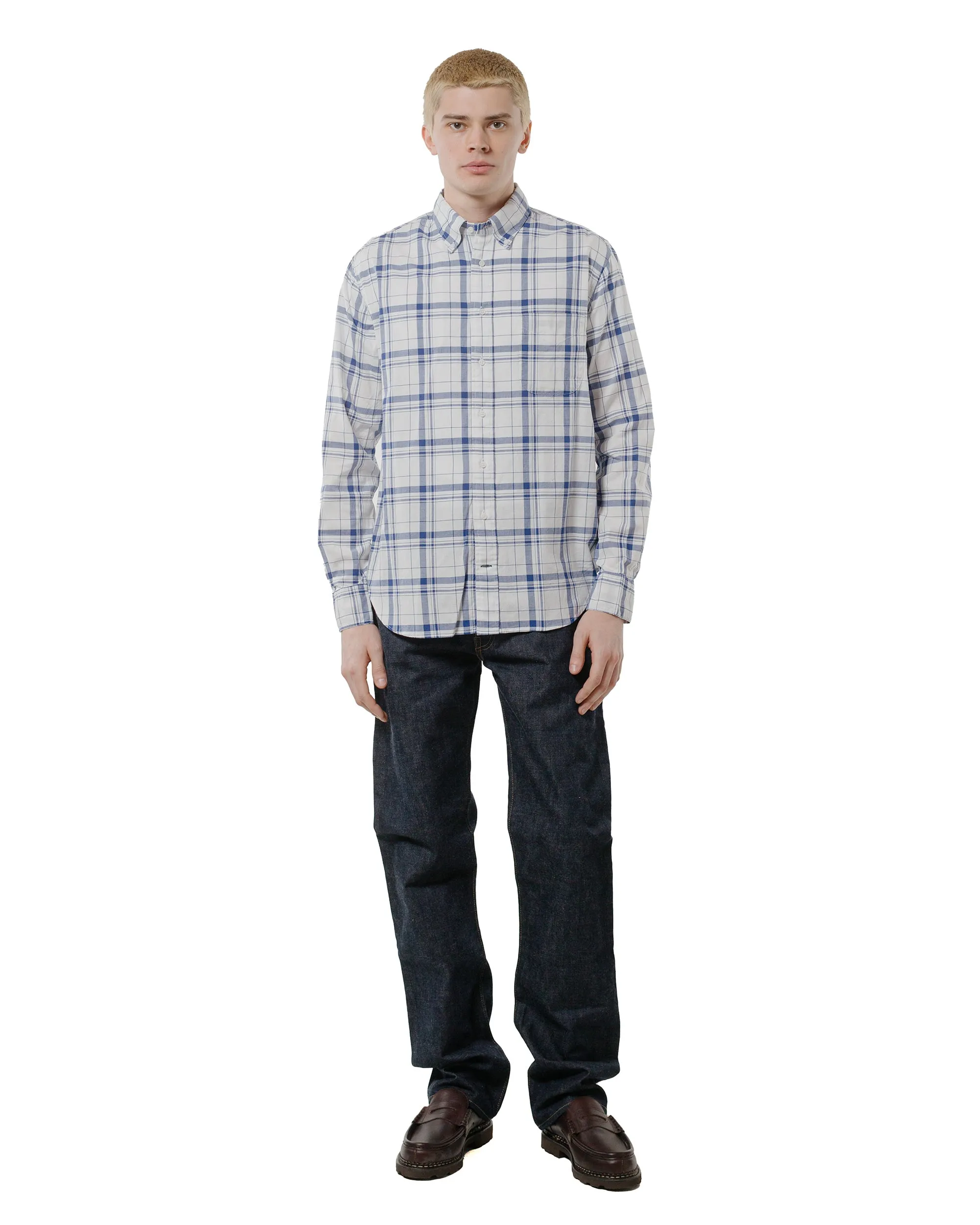 Gitman Vintage Bros. Navy Archive Dishtowel Check Shirt sold by Lost & Found product image thumbnail 4