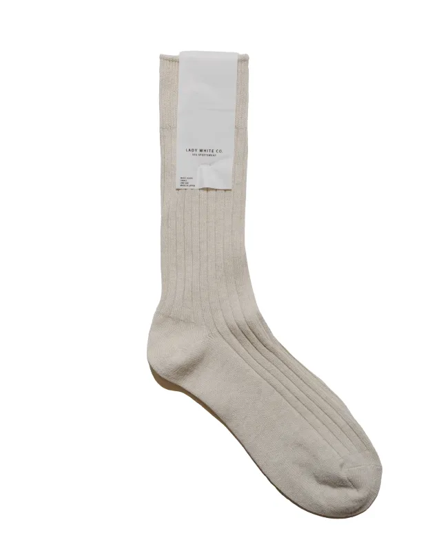 Lady White Co. LWC Sock Natural sold by Lost & Found