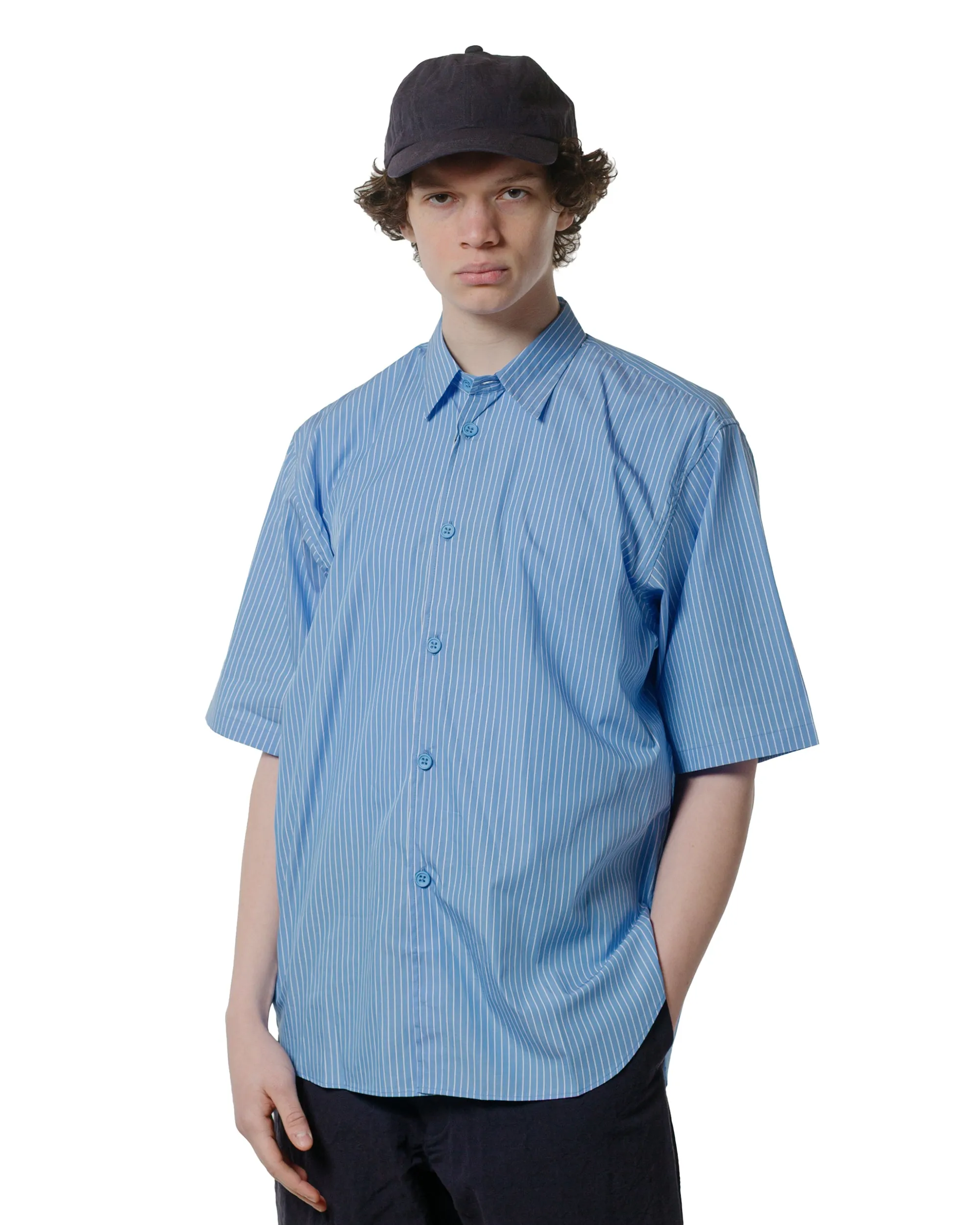 MAN-TLE R18S9 S/S Weather Shirt Pool Stripe sold by Lost & Found product image thumbnail 2