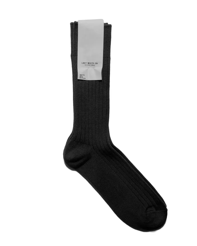 Lady White Co. LWC Sock Black sold by Lost & Found