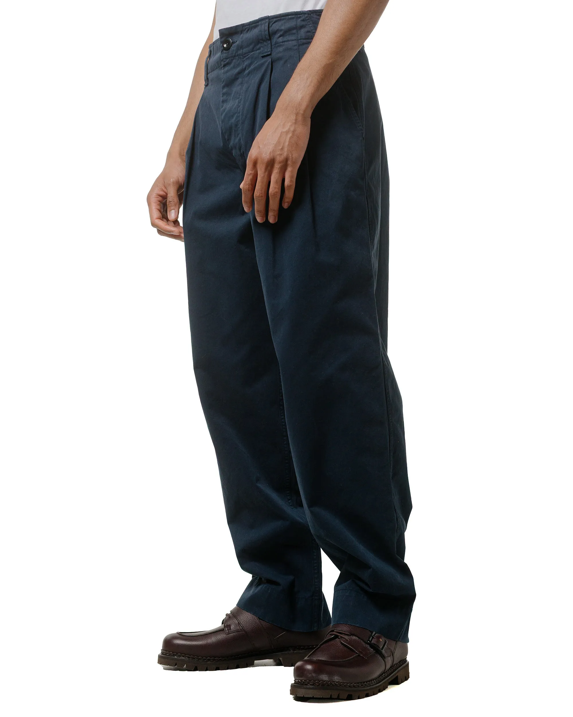 MHL Stitch Pleat Trouser Tough Cotton Twill Dark Ink sold by Lost & Found product image thumbnail 2
