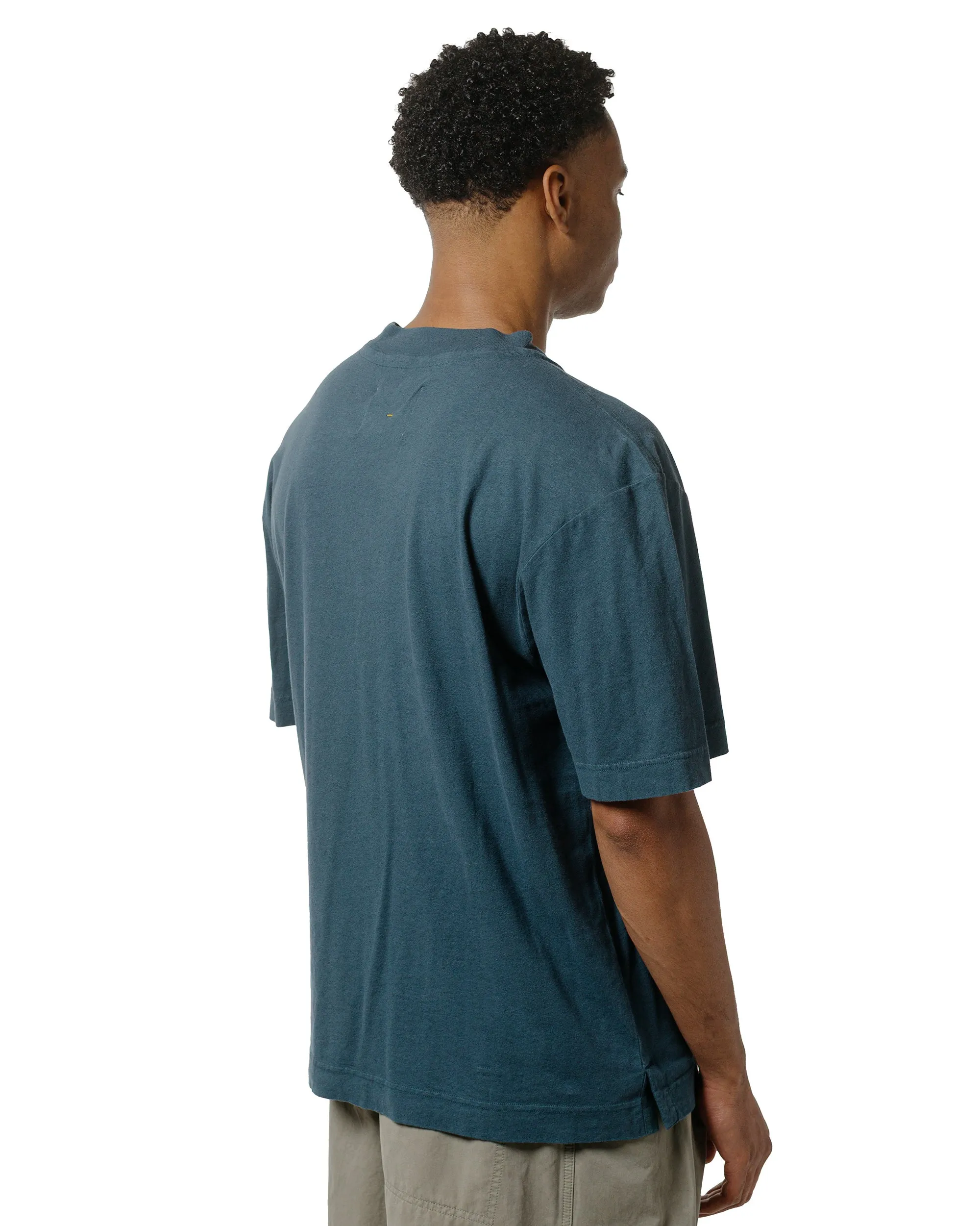 MHL Simple T-Shirt Organic Cotton Linen Jersey Mineral Blue sold by Lost & Found product image thumbnail 3