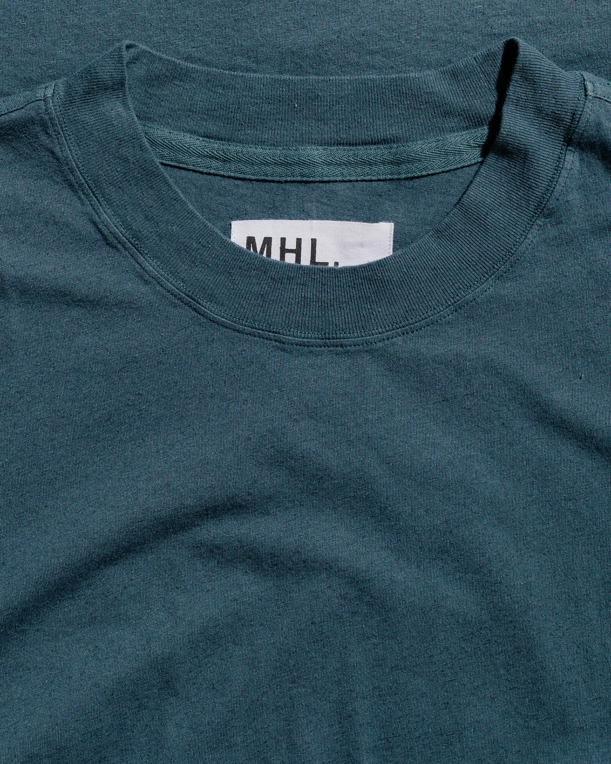 MHL Simple T-Shirt Organic Cotton Linen Jersey Mineral Blue sold by Lost & Found product image thumbnail 5