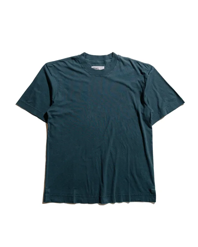 MHL Simple T-Shirt Organic Cotton Linen Jersey Mineral Blue sold by Lost & Found