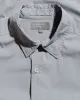 Margaret Howell Short Sleeve Flap Pocket Shirt Compact Cotton Plainweave Pewter sold by Lost & Found