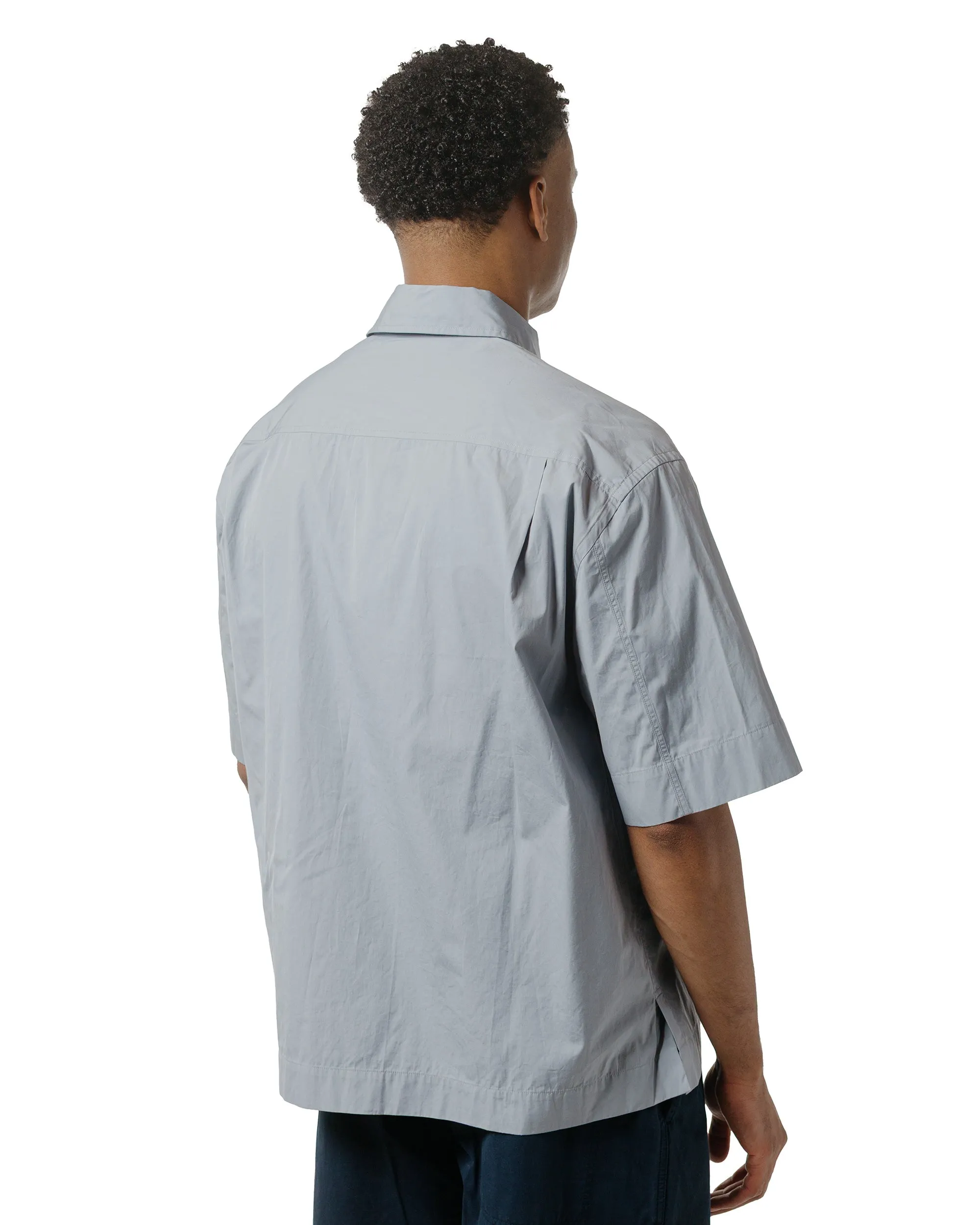 Margaret Howell Short Sleeve Flap Pocket Shirt Compact Cotton Plainweave Pewter sold by Lost & Found product image thumbnail 3